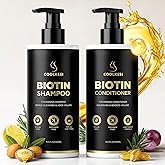 Tripeptide-Infused Biotin Hair Growth Shampoo and Conditioner Set, Onion Anti-Loss Volumizing Moisturizing Treatment for Soft Shine Hair, Dandruff Routine Shampoo for Men and Women, 2x16.9oz