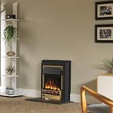 Dimplex Cheriton Deluxe Optiflame Freestanding Electric Fire 2kW Brass Black view 2