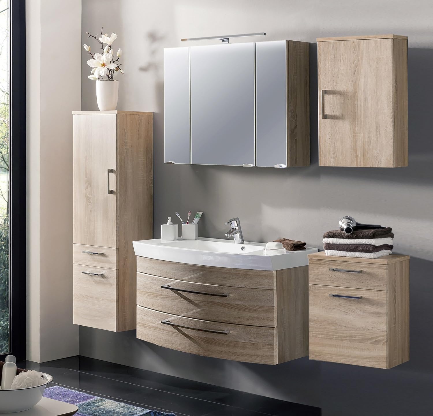 Badezimmermöbel Set Anthrazit