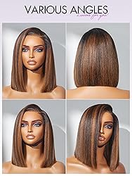 LUVME HAIR Bob Wig 100% Human Hair Wigs Glueless