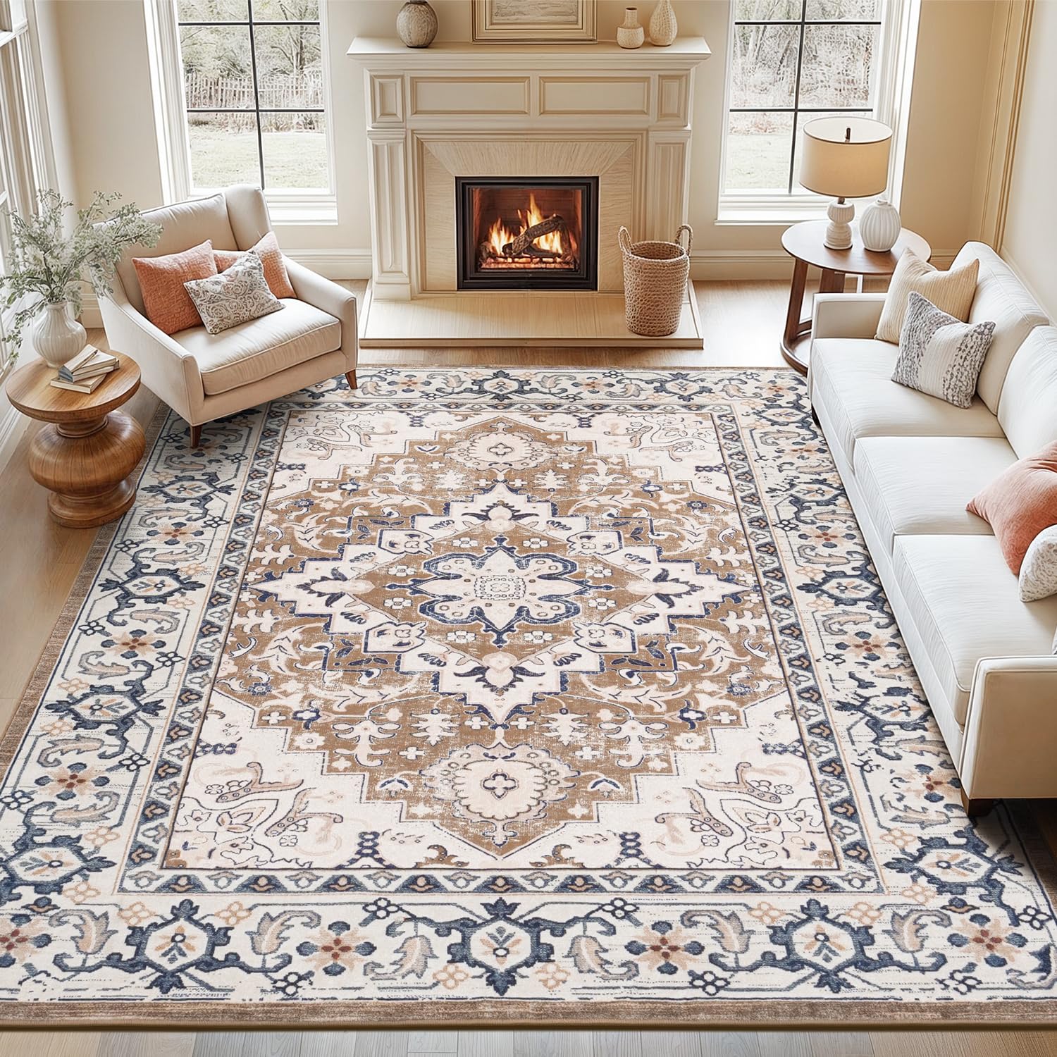 Photo 1 of ** SIMILAR**
Lofus 8x10 Area Rugs for Living Room, Washable Area Rug, Rugs for Bedroom, Kitchen, Vintage Boho Carpet, Soft Non-Slip, Low Pile Large Area Rug for Office Dining Room, Floral Brown