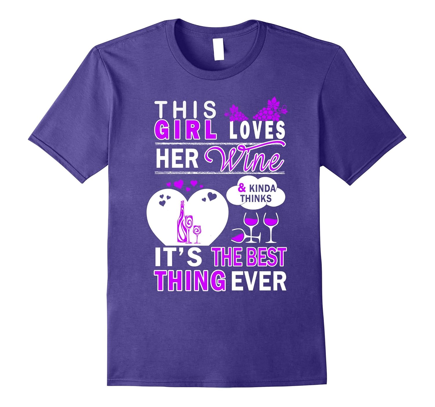 This Girl Loves Her Wine Funny Wine Tee Shirt-ANZ