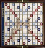 WS Game Company Scrabble Deluxe Travel Edition - Wood Case, Foldable Board, view 1