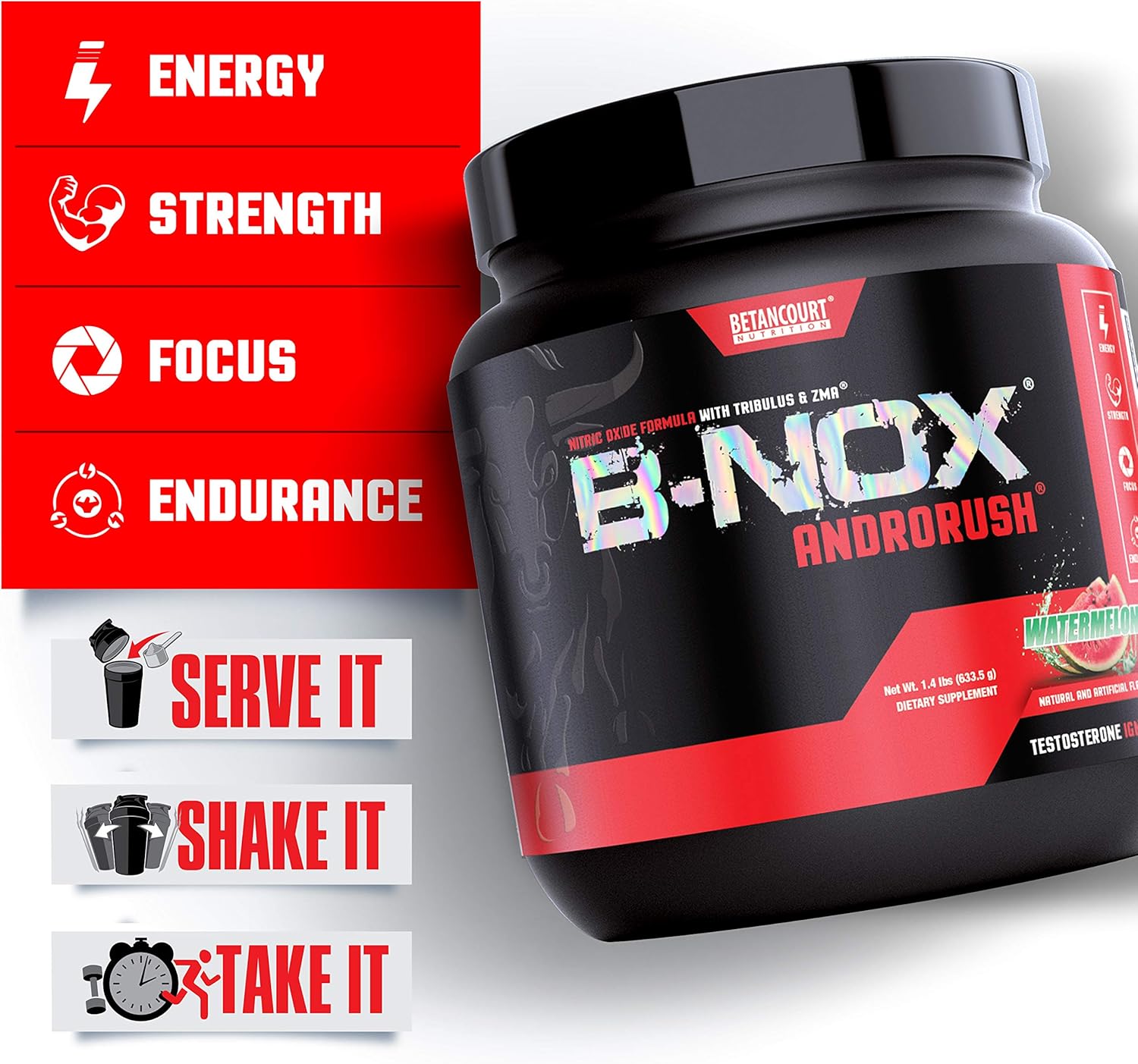 Betancourt Nutrition B-Nox Andorush Pre-Workout, Watermelon, 22.3 Ounce: Health & Personal Care