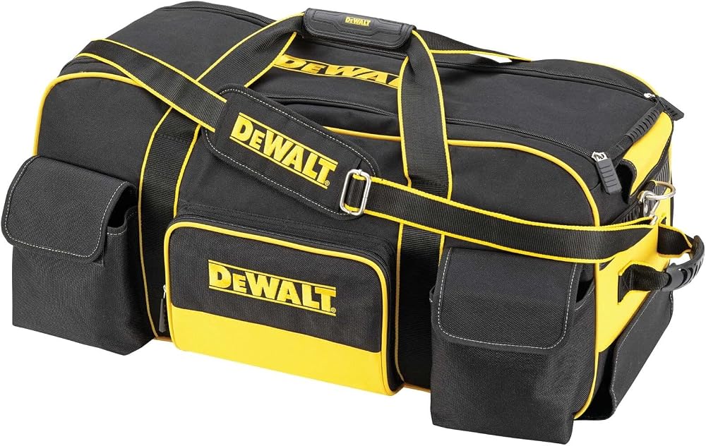 DEWALT DWST1-79210 Duffel Trolley Bag 26-Inch Yellow Black Wheels
