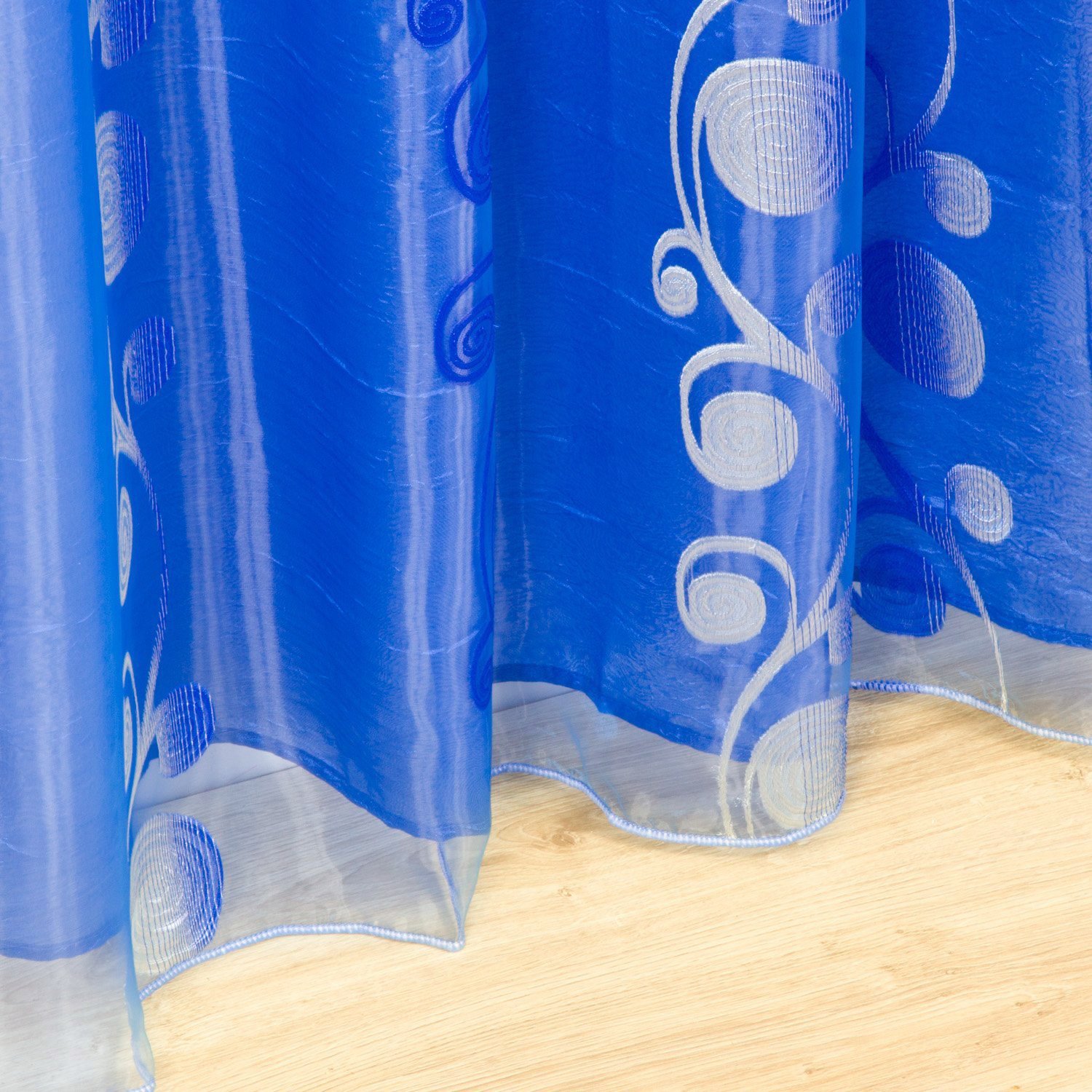 2 Piezas de 150x260cm con Ollados Mates Cortinas Doble Visillos Bordado