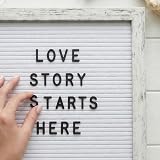 C Crystal Lemon Rustic White Felt Letter Board 25x25 cm with Frame & 336 Letters view 2