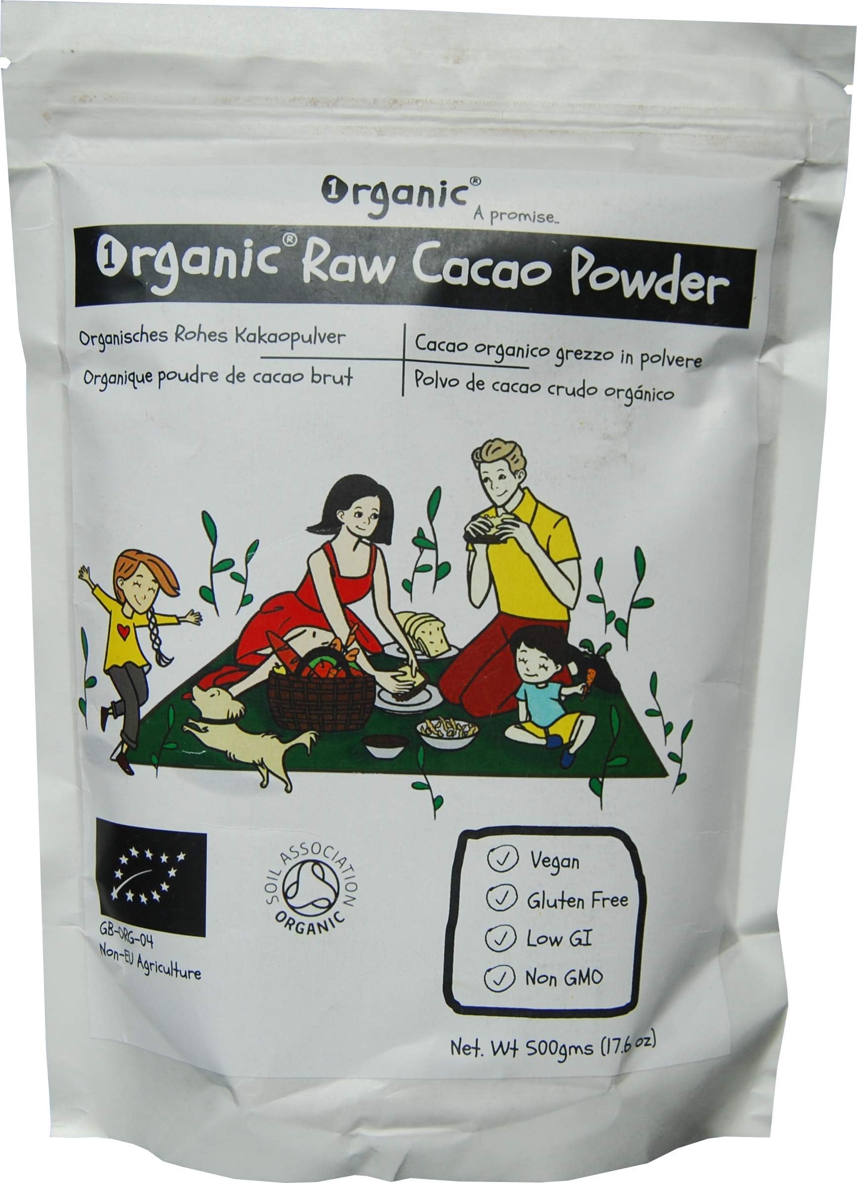 Cacao/Cocoa Powder, Raw, 100% Organic Certified, Pure, Natural, 500g
