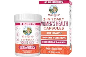 MARYRUTH ORGANICS MaryRuth's 3-in-1 Daily Health Probiotics for Women | Hormone Support & Gut Health Supplement for Women | Women’s Probiotic | 50 Billion CFU | Vegan | 30 ct