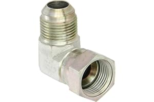 Eaton Aeroquip 2071-12-12S 90 Degree Swivel Nut Elbow, JIC 37 Degree End Types, Carbon Steel, 3/4 JIC(f) x 3/4 JIC(m) End Size, 3/4" Tube OD