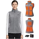 Topdot Fleece Women's Heated Vest with Battery Pack 16000mAh 7.4V, Heated Vest for Women with10-Heated Zones for Outdoor Work