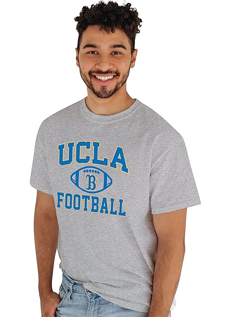 Blue 84 Men's UCLA Bruins Team Logo T Shirt Grey Heather, Grey, Large