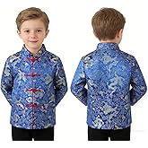 Little Boys Dragon Tang Coat Long Sleeve Chinese Clothing Children Costumes Boy Jackets Outfit Tops