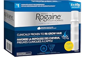Rogaine Men's Hair Regrowth Foam with 5% Minoxidil, 6 x 60 g