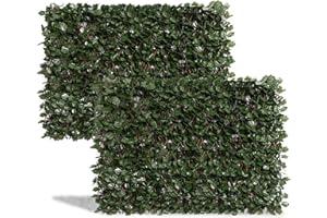 DOEWORKS Expandable Fence Privacy Screen for Balcony Patio Outdoor, Faux Ivy Fencing Panel for Backdrop Garden Backyard Home 