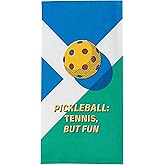 Blue Q Pickleball. Tennis, But Fun Dish Towel - Funny Kitchen Towels, 100% Cotton, Durable, Soft & Super Absorbent, Machine Washable, Screen-Printed, Vibrant Colors, Gift Ideas, Size 28" x 21"