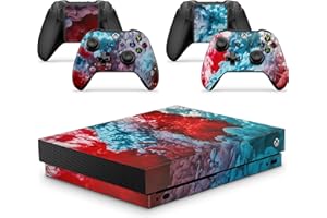 GIZMOZ N GADGETZ Colour Explosion Skins for Xbox ONE X XBX Console Decal Vinal Sticker + 2 Controller Set