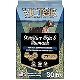 VICTOR Super Premium Dog Food — Sensitive Skin and Stomach — Beef Meal & Brown Rice Recipe Dry Kibble — Gluten Free, No Chicken, Ideal for Dogs with Allergies — Adult and Puppy Food, 30 lb