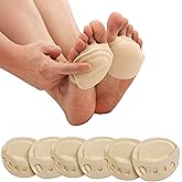 Soxbang 3 Pairs Ball of Foot Cushion Socks,Women's Toe Cover with Padding Toe Topper Liner Socks Non-Skid Bottom-3Beige