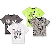 Amazon Essentials Disney | Marvel | Star Wars Boys' Short-Sleeve V-Neck T-Shirts, Pack of 4