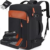 Lumesner 18" Expandable Carry On Travel Backpack With 4 Packing Cubes | Flight Approved, Fits 15.6 Inch Laptop, Water-Resistant, Suitcase Backpack, Business Weekender Luggage, Gift For Men &amp; Women