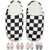 Cute House Slippers for Women Men Warm Cozy House Shoes Fuzzy Home Slippers with Memory Foam Indoor and Outdoor