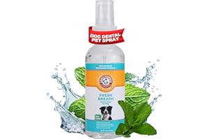 Arm & Hammer for Pets Dog Oral Care Spray - Fresh Breath & Teeth Cleaning Spray - Pet Breath Freshener - Reduce Plaque & Tartar Buildup - Healthy Mouth Hygiene Solution for Dogs - Mint Flavor, 4 Oz