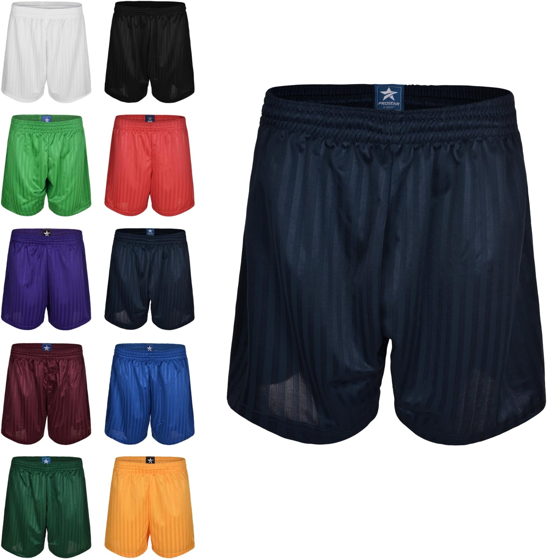 Football Gym and Jogging Shorts for Men and Women and Big kids XS-XL Plain Colours - Shadowstripe