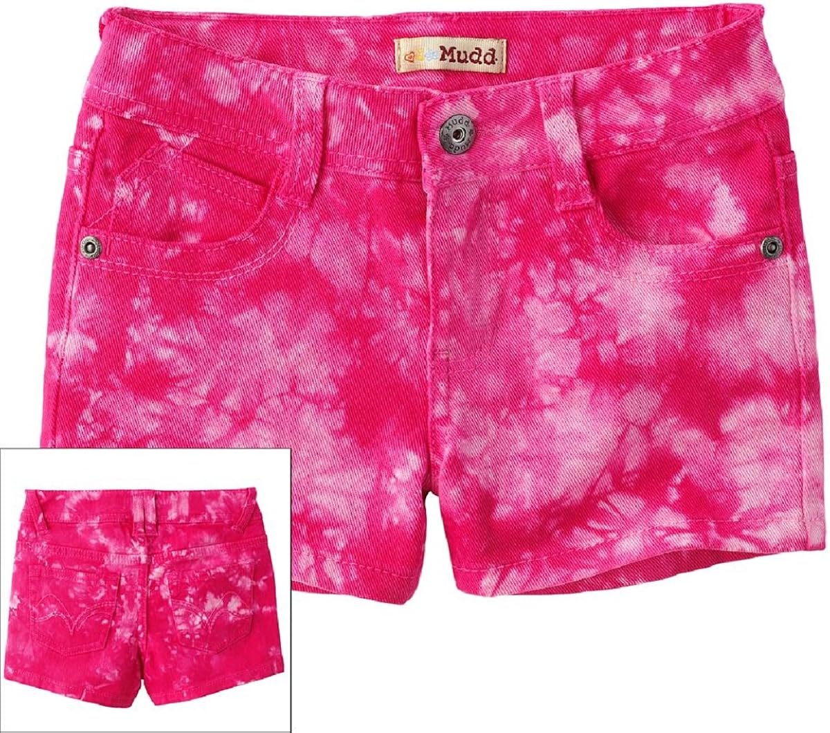 tie dye denim shorts