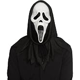 Fun World Ghost Face Adult 30th Anniversary Movie Mask, One Size Fits Most, White