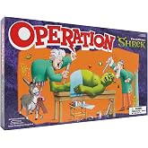 Operation: Shrek Board Game, Featuring 12 Custom Shrek &ldquo;Funatomy&rdquo; Pieces from Pixie Bites to Pain in The Butt Donkey, Classic Electronic Remove The Objects or Get The Buzzer Game, Officially Licensed