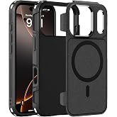 Ratcase Magnetic Case for iPhone 17 Pro 6.3'',[Compatible with Magsafe][Heavy Duty Shockproof] [Military Grade Drop Protection][Non-Slip] Rugged Durable 2-Layer Hard Bumper Phone Cover-Matte Black