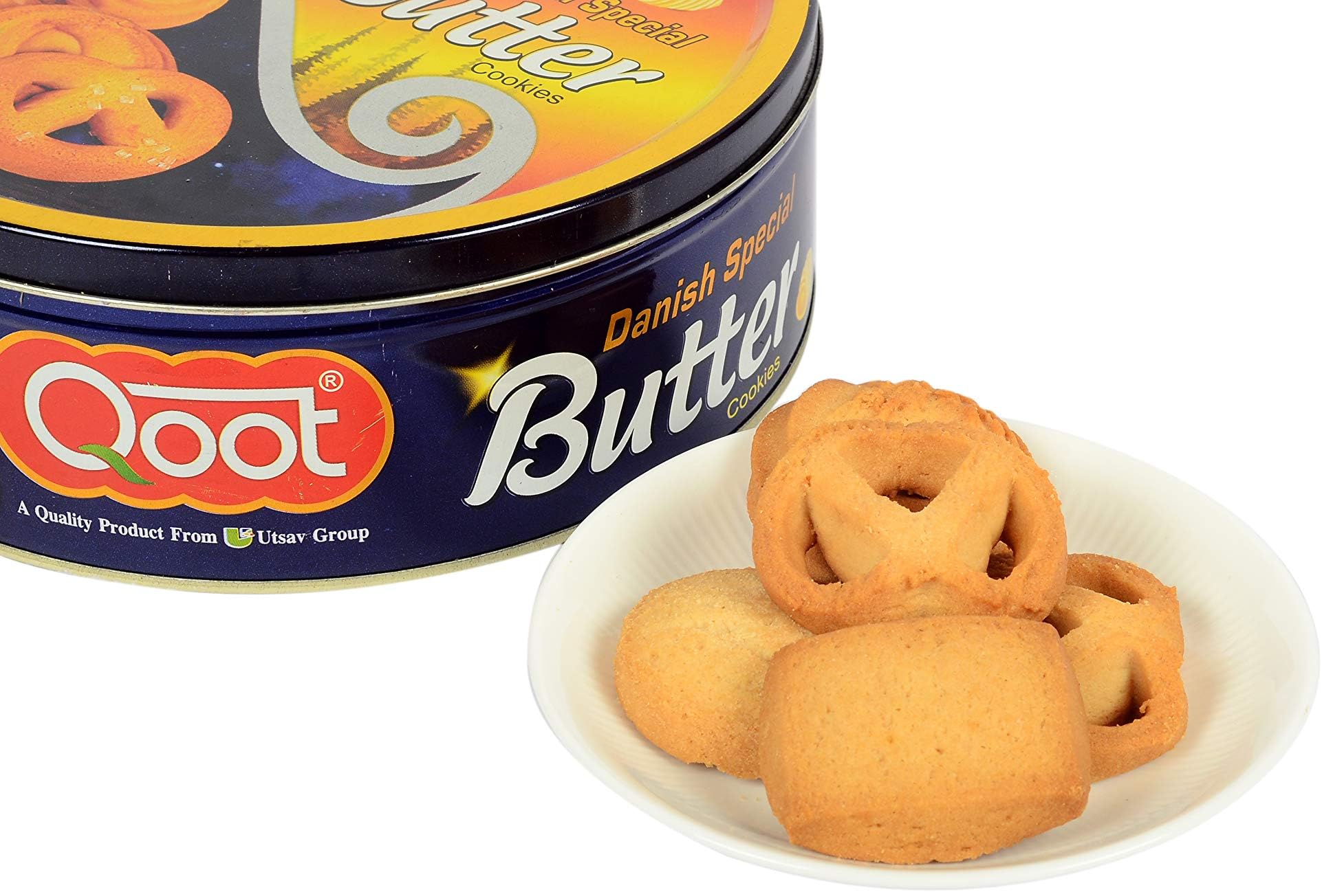 Qoot Danish Style Butter Handmade Healthy & Tasty Cookies, 400 Grams