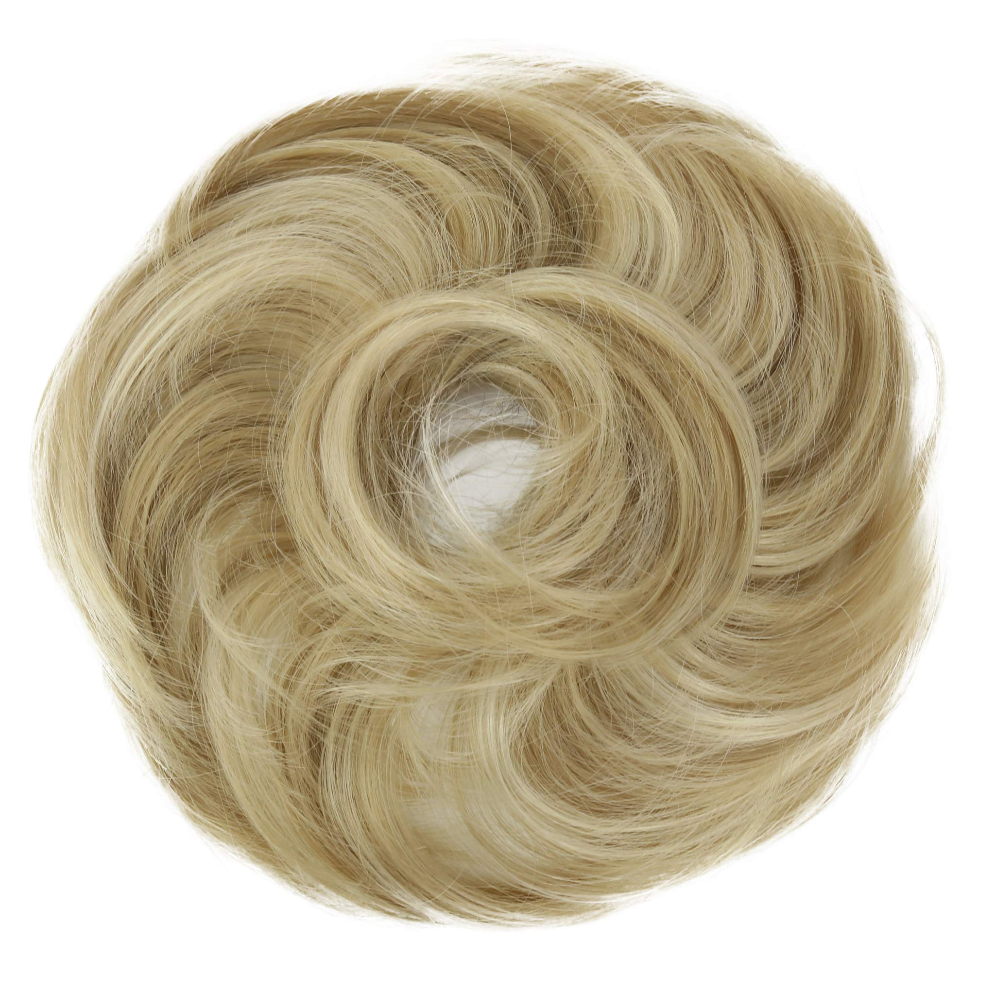 CAISHA Synthetic Fiber Hairpiece Scrunchie Scrunchy Updo Slightly Wavy Blond Mix G37B