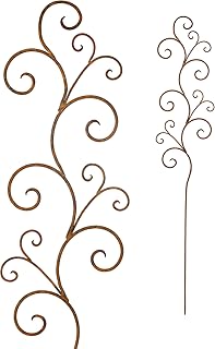 Gerry Rankgitter Stab Stecker Beet Rankhilfe Floral Rankstab Rankgerüst Metall Eisen Rost Deko 160cm hoch