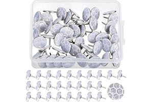 Fullhawl 50 Reflective Tacks Trail Marking Tacks Glow Reflective Mark Trail Markers Thumb Nails for Hunting Hiking Camping Tree Stand (Sliver)