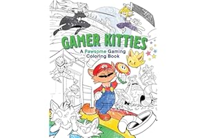 Gamer Kitties: A Pawsome Gaming Coloring Book
