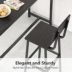 GILLAS Set of 2 Bar Stools, Tall Bar Stools with
