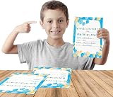 BestaFiesta 36 Kids Birthday Invitations Folding Envelopes Holographic Stickers view 6