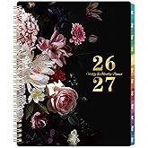 2026-2027 Planner - JUL. 2026 - JUN. 2027, 8" x 10", Weekly and Monthly Academic Planner 2026-2027, Academic Weekly Calendar Spiral Bound with Sturdy Cover, Monthly Tabs, Thick Paper, Twin-wire Binding