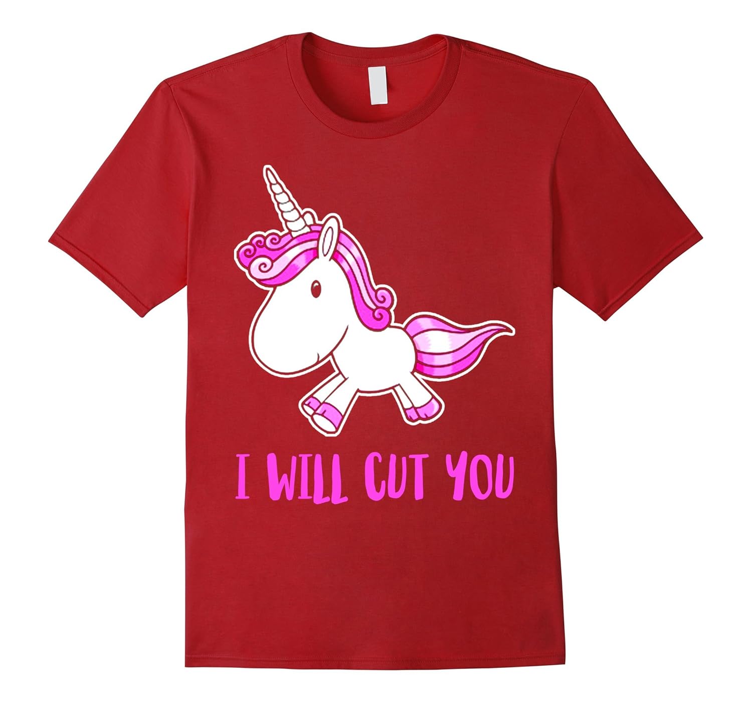 I Will Cut You – Unicorn T shirt-CL – Colamaga, image size:1500x1403