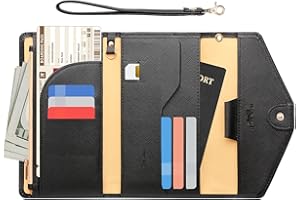 ZOPPEN Passport Holder Women Travel Wallet (Ver.5) for Women Rfid Blocking Passport Cover Case Document Organizer Wrist Strap