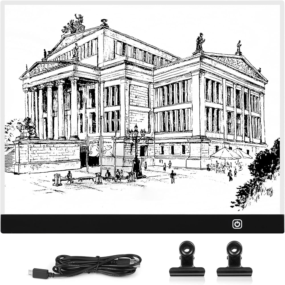 Mardiko A3 LED Light Box Pad 3 Brightness Adjustable Tracing Board Drawing