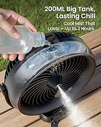 Koonie 10000mAh Battery Operated Misting Fan with