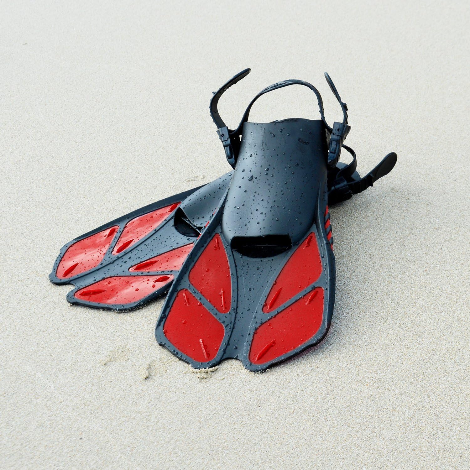 CAPAS Snorkel Fins, Swim Fins Travel Size Short Adjustable for Snorkeling Diving Adult Men Women Kids Open Heel Swimming Flippers : Sports & Outdoors
