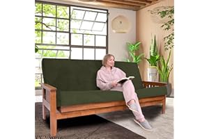Foamma Memory Foam Futon Mattress, Double-Sided Foldout Couch Futon Mattress - Full Size (Deep Forest) - Comfortable and Heavy Duty Sofa Bed, Thick Corded Cushion for All (Frame NOT Included)