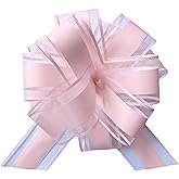 jefyghe 6 PCS Large Pull Bows 6 Inch Pastle Pink Bows for Gift Wrapping Wedding Basket Christmas Birthday Party Valentine's Day Gift Boxes and Flower Decorations