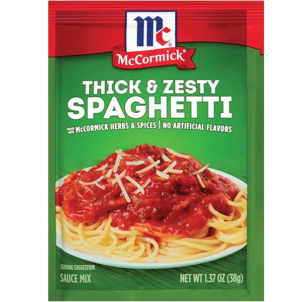 MCCORMICK THICK & ZESTY SPAGHETTI SAUCE MIX, 1.37 OZ