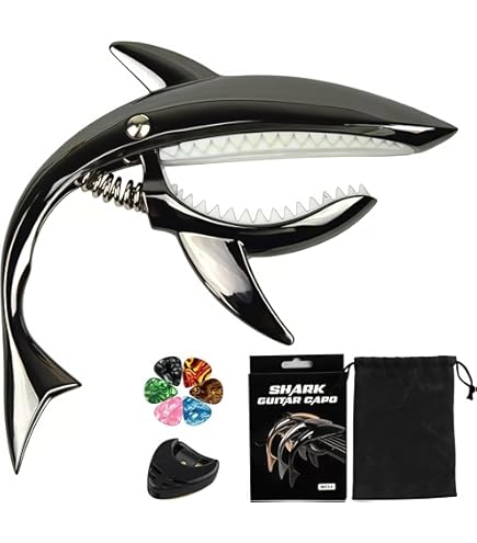 Amazon.com: Cheerock Shark Capo, Zinc Alloy Guitar Capo with 2x0
