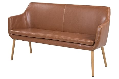 AC Design Furniture Sofabank Trine, B: 159 x T:56 x H: 86 cm, Metall, Braun